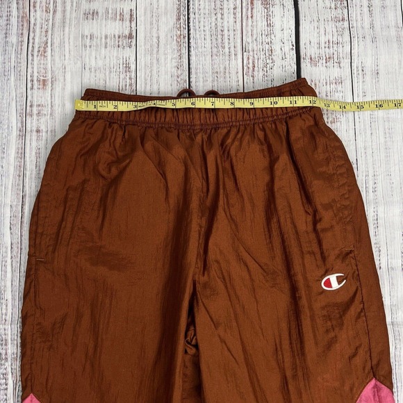 Vintage Champion Joggers Tracksuit Sweatpants Mens S Small Side Zipper Rust/Pink - Picture 6 of 12